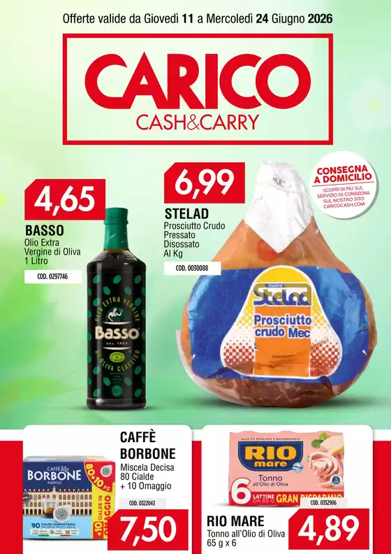 Volantino Carico Cash & Carry | Offerte | 2026-06-11T00:00:00.000Z - 2026-06-24T00:00:00.000Z
