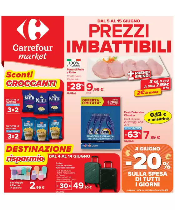 Volantino Carrefour Market a Bresso | Sconto 20% per te e per la tua casa | 2026-06-15T00:00:00.000Z - 2026-06-15T00:00:00.000Z