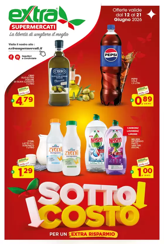 Volantino Extra Supermercati | Sottocosto | 2026-06-12T00:00:00.000Z - 2026-06-21T00:00:00.000Z