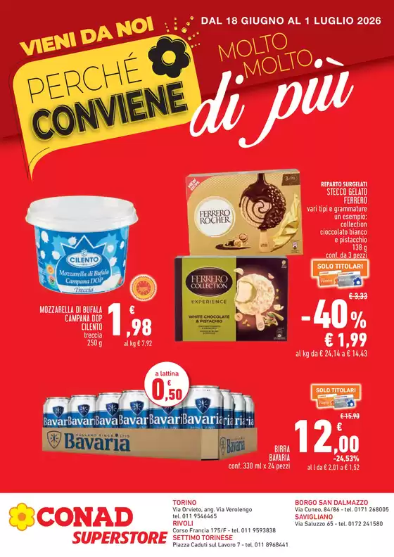 Volantino Conad Superstore a Fossano | Conviene molto molto di più | 2026-06-18T00:00:00.000Z - 2026-07-01T00:00:00.000Z