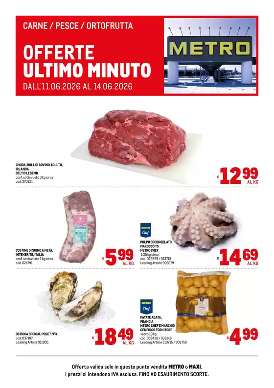 Volantino Metro | Offerte freschissimi | 2026-06-11T00:00:00.000Z - 2026-06-14T00:00:00.000Z