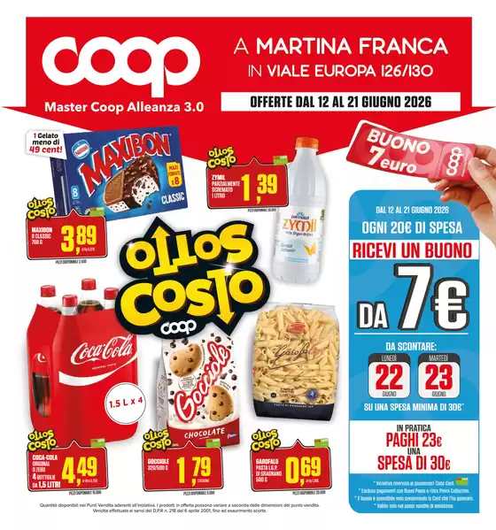 Volantino Superstore Coop a Alezio | Sottocosto | 2026-06-12T00:00:00.000Z - 2026-06-21T00:00:00.000Z