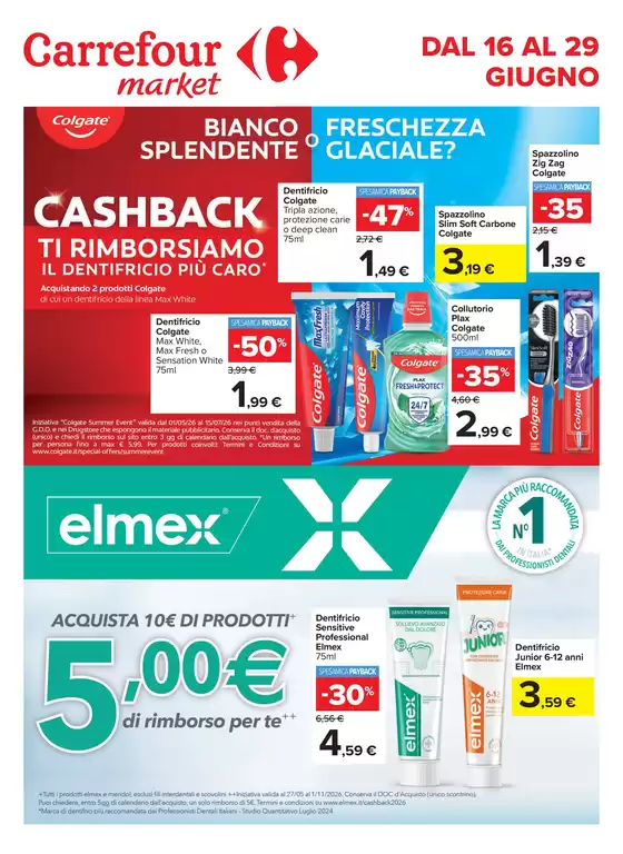 Volantino Carrefour Market a Mango | Speciale Cashback | 2026-06-16T00:00:00.000Z - 2026-06-29T00:00:00.000Z