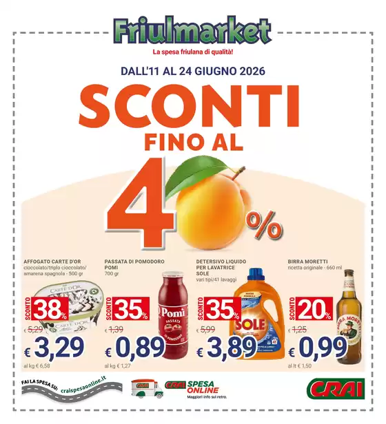 Volantino Friulmarket a Stalettì | Sconti fino al 40%  | 2026-06-11T00:00:00.000Z - 2026-06-24T00:00:00.000Z