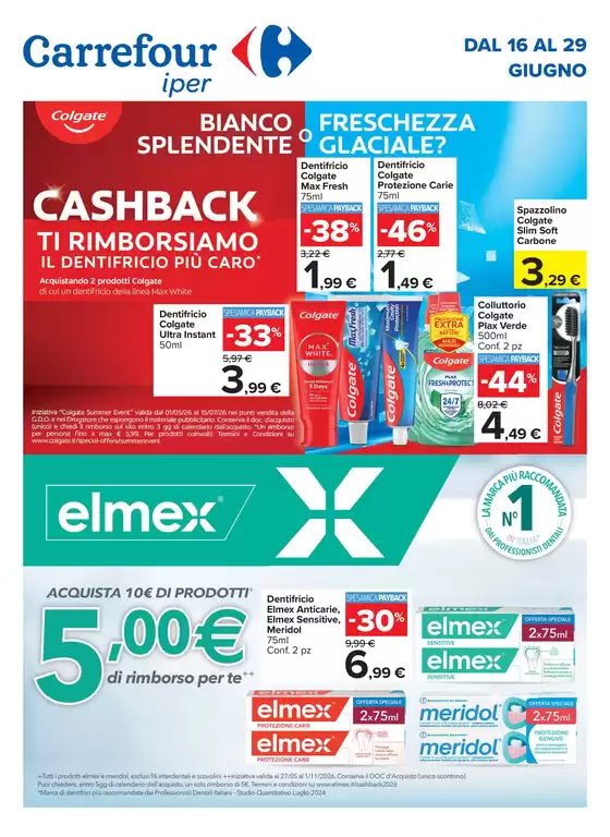 Volantino Carrefour Ipermercati a Locate di Triulzi | Speciale Cashback | 2026-06-16T00:00:00.000Z - 2026-06-29T00:00:00.000Z