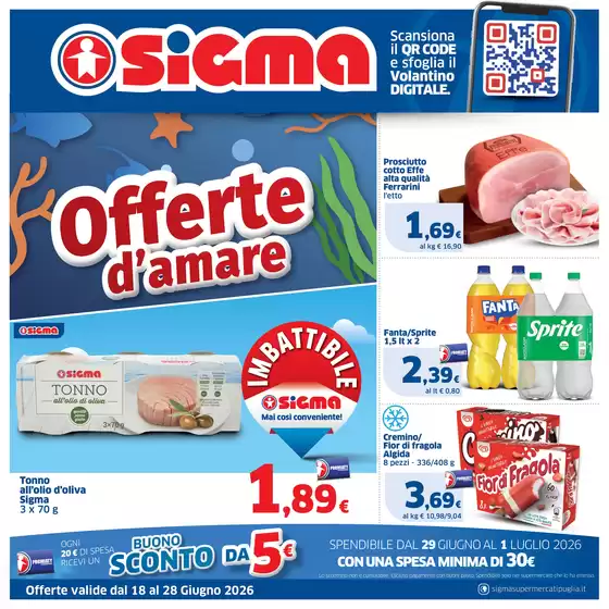 Volantino Sigma | Offerte d'amare | 2026-06-18T00:00:00.000Z - 2026-06-28T00:00:00.000Z