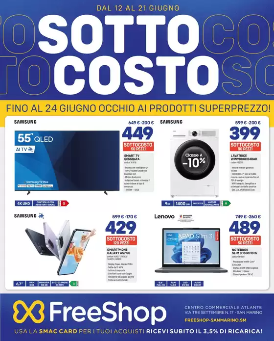 Volantino Freeshop a Valderice | Sottocosto | 2026-06-12T00:00:00.000Z - 2026-06-24T00:00:00.000Z