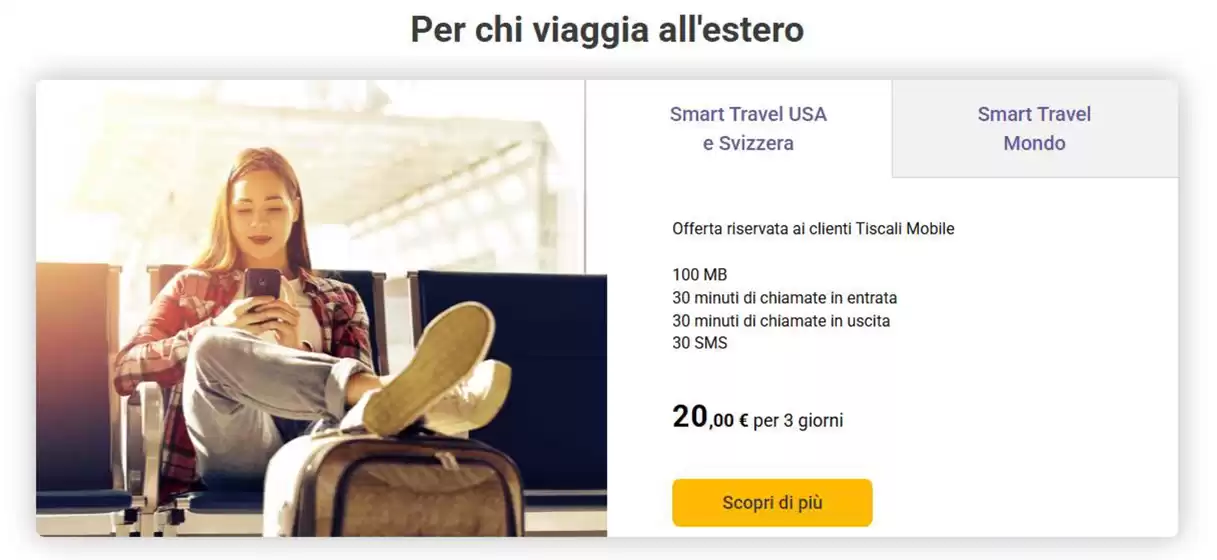 Volantino Tiscali Casa a Prato | Per chi viaggia all'estero | 2026-06-12T00:00:00.000Z - 2026-06-19T00:00:00.000Z