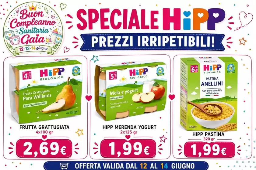 Volantino Sanitaria Gaia | Speciale Hipp | 2026-06-12T00:00:00.000Z - 2026-06-14T00:00:00.000Z