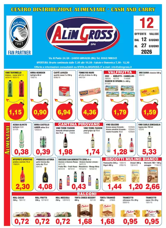 Volantino Alimgross | OFFERTE VALIDE DAL 12 GIUGNO AL 27 GIUGNO 2026 | 2026-06-12T00:00:00.000Z - 2026-06-27T00:00:00.000Z