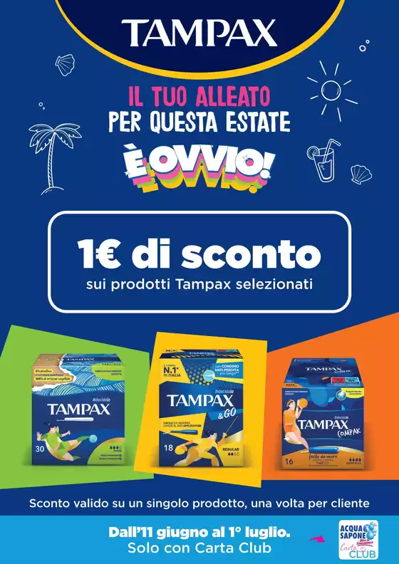 Volantino Acqua & Sapone | 1 euro di sconto | 2026-06-11T00:00:00.000Z - 2026-07-01T00:00:00.000Z