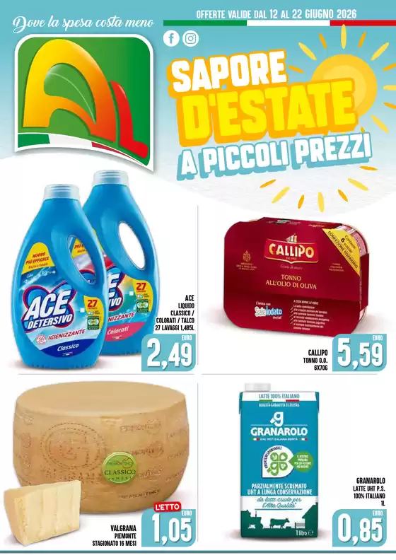 Volantino Al Discount | SAPORE D'ESTATE A PICCOLI PREZZI | 2026-06-12T00:00:00.000Z - 2026-06-22T00:00:00.000Z