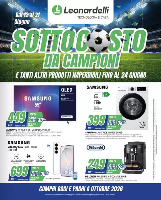 Volantino Leonardelli | SOTTOCOSTO DA CAMPIONI | 2026-06-12T00:00:00.000Z - 2026-06-24T00:00:00.000Z