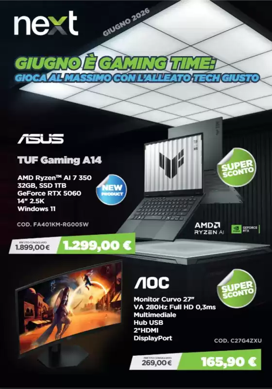 Volantino Next | Giugno e gaming time | 2026-06-12T00:00:00.000Z - 2026-06-30T00:00:00.000Z