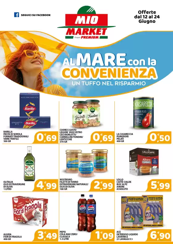 Volantino Mio Market | Al mare con la convenienza | 2026-06-12T00:00:00.000Z - 2026-06-24T00:00:00.000Z