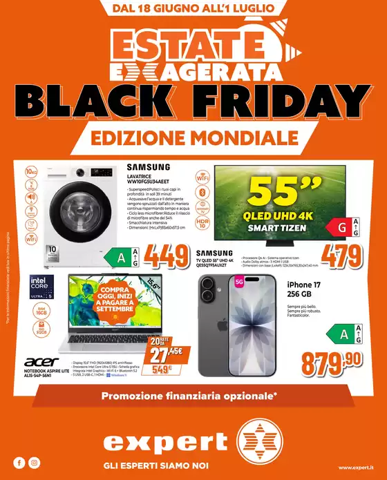 Volantino Expert a Rivanazzano Terme | Estate Exagerata Black Friday | 2026-06-18T00:00:00.000Z - 2026-07-01T00:00:00.000Z