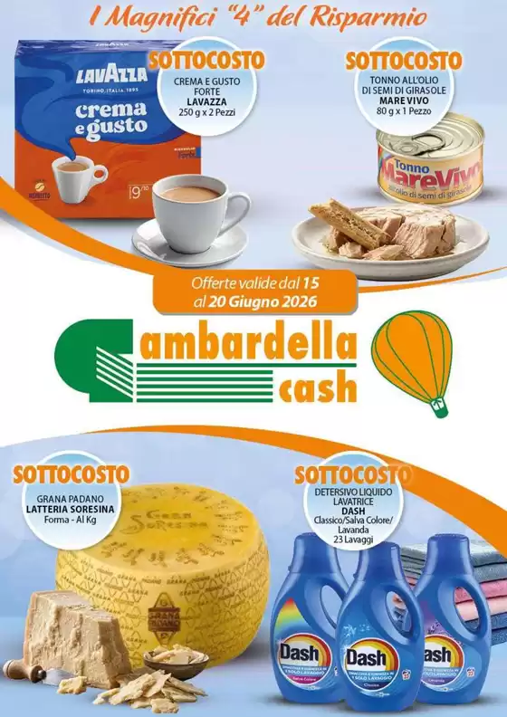 Volantino Gambardella Cash | Sottocosto | 2026-06-15T00:00:00.000Z - 2026-06-20T00:00:00.000Z