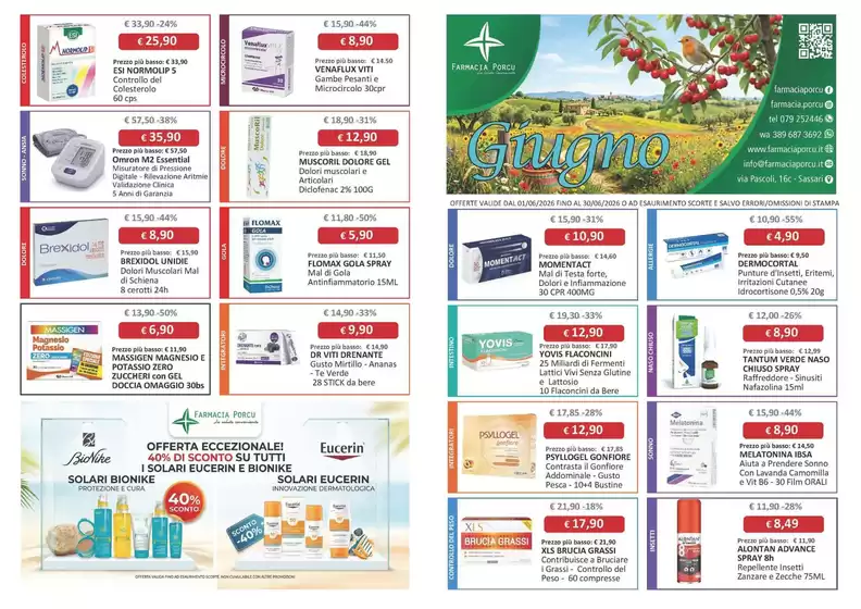 Volantino Farmacia Porcu a Torino | Giugno | 2026-06-01T00:00:00.000Z - 2026-06-30T00:00:00.000Z