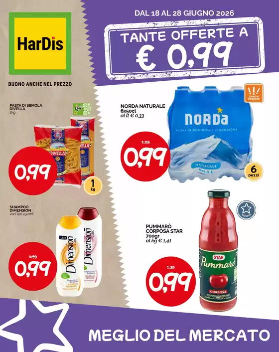 Volantino Hardis | Tante offerte a 0,99 euro | 2026-06-18T00:00:00.000Z - 2026-06-28T00:00:00.000Z