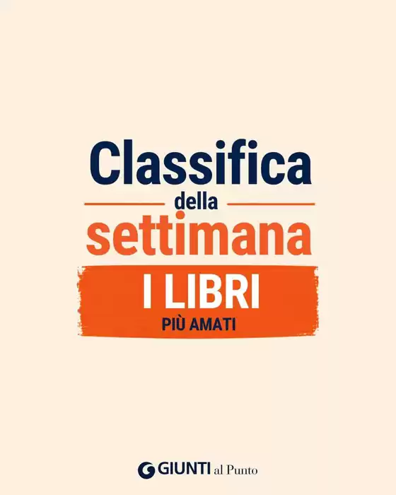 Volantino Giunti al Punto | Classifica della settimana i libri | 2026-06-15T00:00:00.000Z - 2026-06-28T00:00:00.000Z