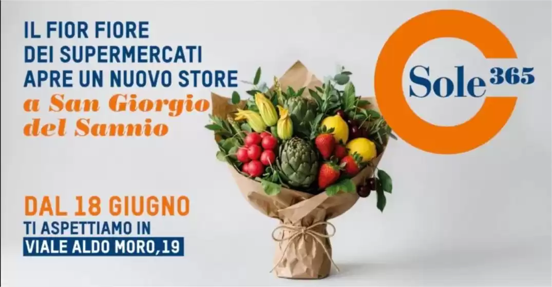Volantino Sole 365 | Apre un nuovo store | 2026-06-18T00:00:00.000Z - 2026-06-18T00:00:00.000Z