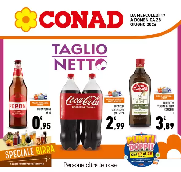 Volantino Conad a Castrofilippo | Taglio Netto | 2026-06-17T00:00:00.000Z - 2026-06-28T00:00:00.000Z