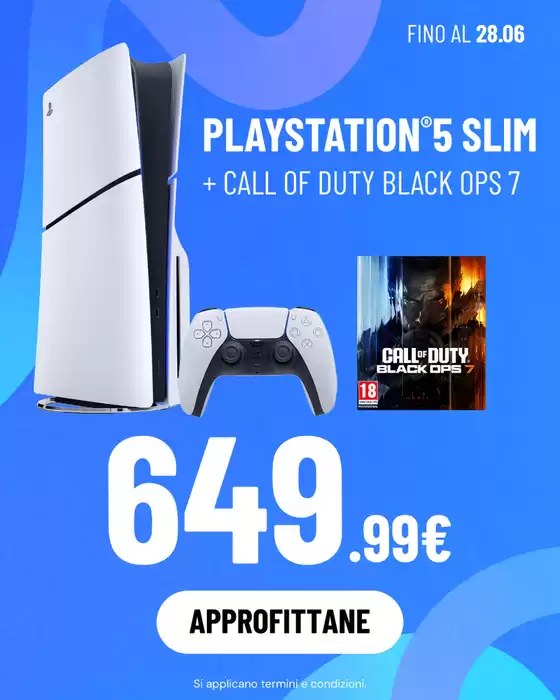 Volantino Gamelife | Playstation 5 slim + Call of duty black ops 7 | 2026-06-15T00:00:00.000Z - 2026-06-28T00:00:00.000Z