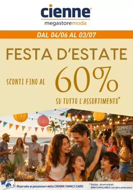 Volantino Cienne Megastore Moda | Festa d'estate | 2026-06-15T00:00:00.000Z - 2026-07-03T00:00:00.000Z