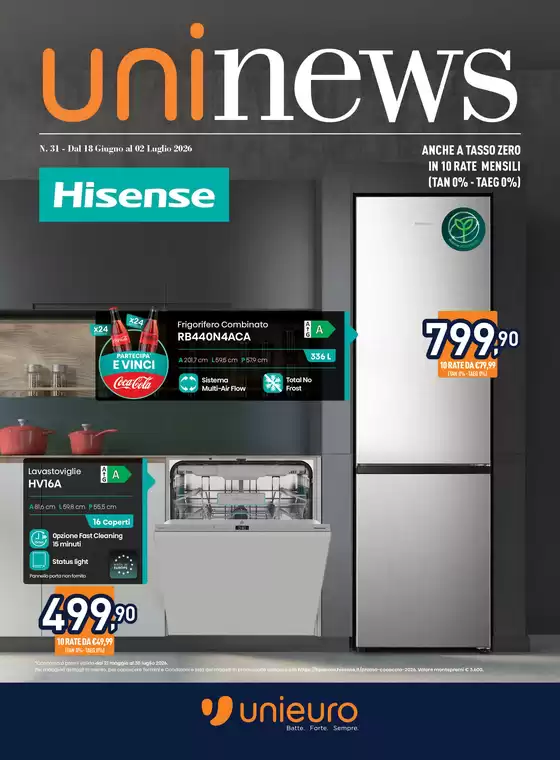 Volantino Unieuro a Barga | Speciale HISENSE da Unieuro! | 2026-06-18T00:00:00.000Z - 2026-07-02T00:00:00.000Z