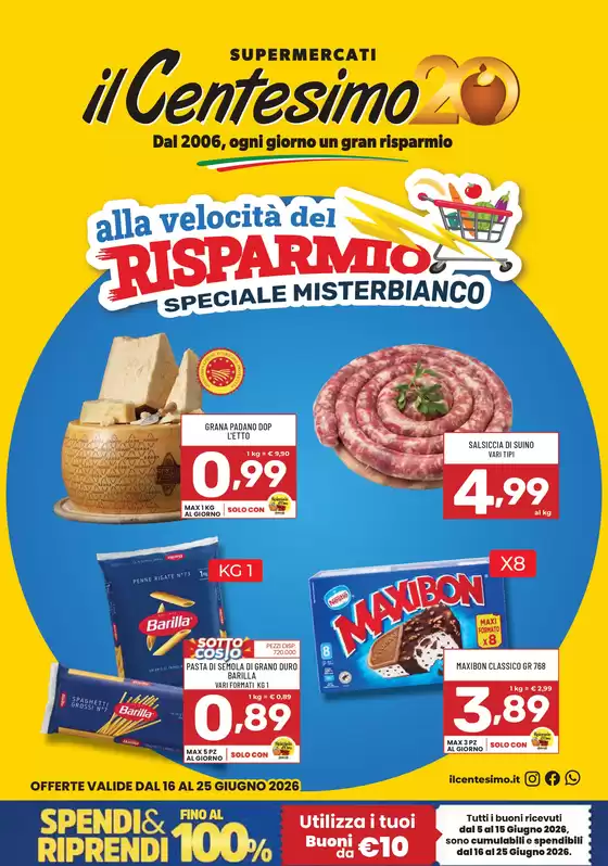 Volantino Il Centesimo | Alla velocità del risparmio | 2026-06-16T00:00:00.000Z - 2026-06-25T00:00:00.000Z