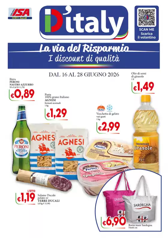 Volantino D'Italy a Conegliano | La via del risparmio | 2026-06-16T00:00:00.000Z - 2026-06-28T00:00:00.000Z