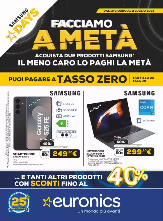 Volantino Euronics a Barga | Facciamo a Metà | 2026-06-18T00:00:00.000Z - 2026-07-02T00:00:00.000Z