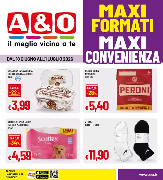 Volantino A&O | Maxi formati maxi convenienza | 2026-06-18T00:00:00.000Z - 2026-07-01T00:00:00.000Z