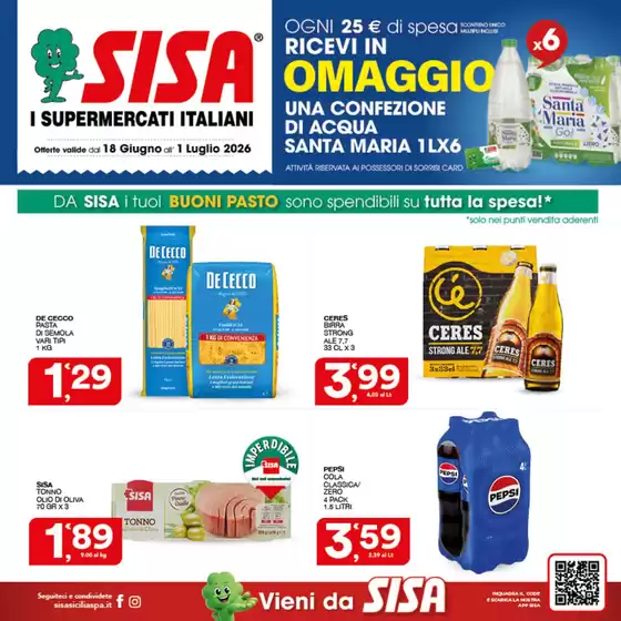 Volantino Sisa | Offerte | 2026-06-18T00:00:00.000Z - 2026-07-01T00:00:00.000Z