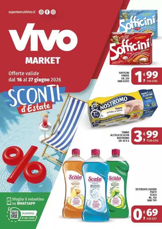 Volantino Vivo Market | Sconti d'estate | 2026-06-16T00:00:00.000Z - 2026-06-27T00:00:00.000Z