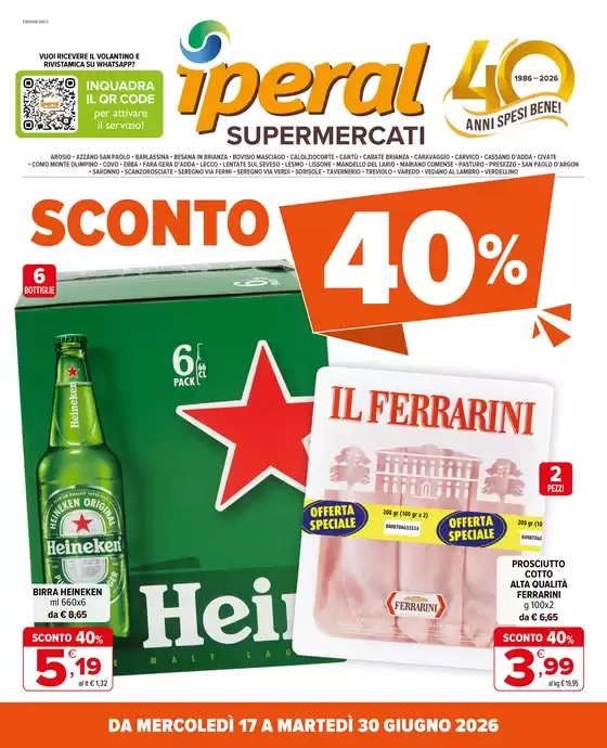 Volantino Iperal a Solbiate Olona | Sconto 40% | 2026-06-17T00:00:00.000Z - 2026-06-30T00:00:00.000Z