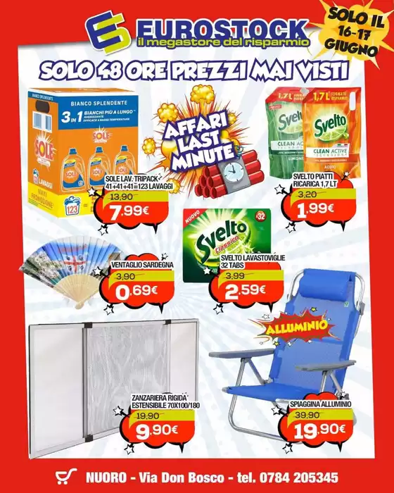 Volantino Eurostock | Solo 48 ore prezzi mai visti | 2026-06-16T00:00:00.000Z - 2026-06-17T00:00:00.000Z