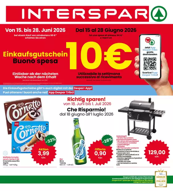 Volantino Interspar | Dal 18 Giugno all' 1 luglio | 2026-06-15T00:00:00.000Z - 2026-07-01T00:00:00.000Z