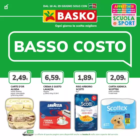 Volantino Basko | BASSO COSTO | 2026-06-16T00:00:00.000Z - 2026-06-29T00:00:00.000Z