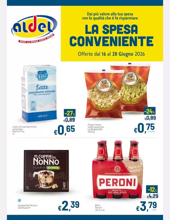 Volantino Aldel Discount a Ancona | La spesa conveniente | 2026-06-16T00:00:00.000Z - 2026-06-28T00:00:00.000Z