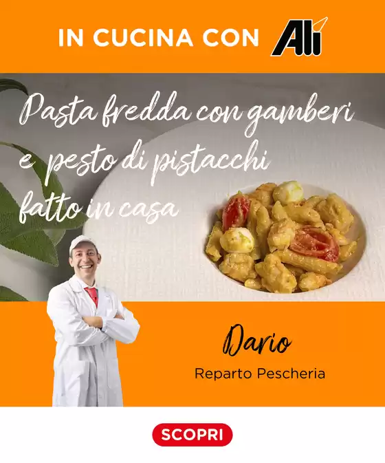 Volantino Alì e Alìper | Pasta fredda con gamberi e pesto di pistacchi fatto in casa | 2026-06-18T00:00:00.000Z - 2026-07-01T00:00:00.000Z