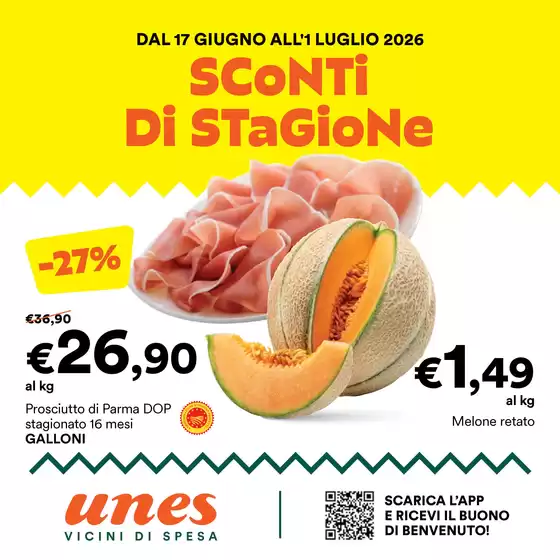 Volantino Unes | Sconti di stagione | 2026-06-17T00:00:00.000Z - 2026-07-01T00:00:00.000Z