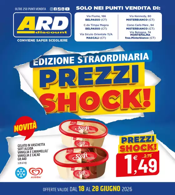 Volantino ARD Discount | Prezzi shock! | 2026-06-18T00:00:00.000Z - 2026-06-28T00:00:00.000Z