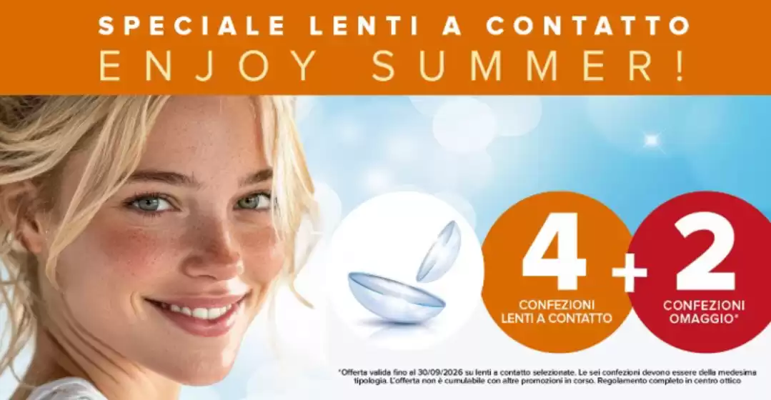 Volantino Ottica VistaSì a Galatone | 4+2 enjoy summer | 2026-06-16T00:00:00.000Z - 2026-09-30T00:00:00.000Z