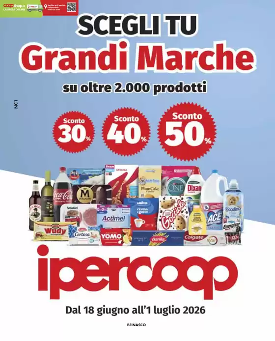 Volantino Ipercoop | Grandi marche | 2026-06-18T00:00:00.000Z - 2026-07-01T00:00:00.000Z