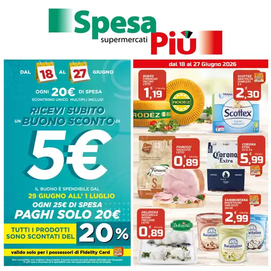 Volantino SpesaPiù Supermercati | Dal 18 al 27 Giugno 2026 | 2026-06-18T00:00:00.000Z - 2026-06-27T00:00:00.000Z