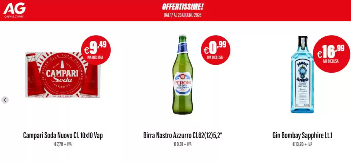 Volantino AG Cash and Carry | Offertissime! | 2026-06-17T00:00:00.000Z - 2026-06-28T00:00:00.000Z