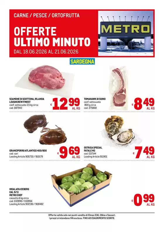 Volantino Metro | Offerte freschissimi 2 - Sardegna | 2026-06-18T00:00:00.000Z - 2026-06-21T00:00:00.000Z