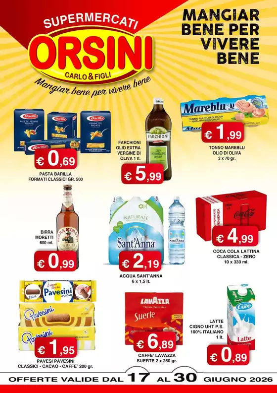 Volantino Orsini Market | Offerte valide dal 17 al 30 giugno 2026 | 2026-06-17T00:00:00.000Z - 2026-06-30T00:00:00.000Z