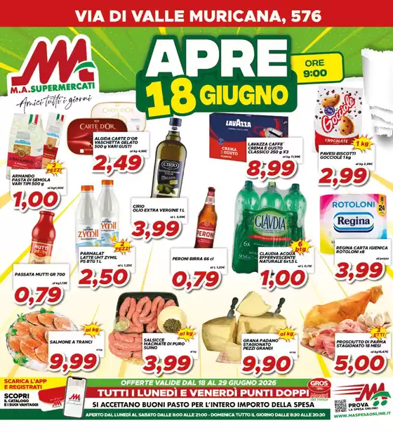 Volantino MA Supermercati | Apre 18 giugno | 2026-06-18T00:00:00.000Z - 2026-06-29T00:00:00.000Z